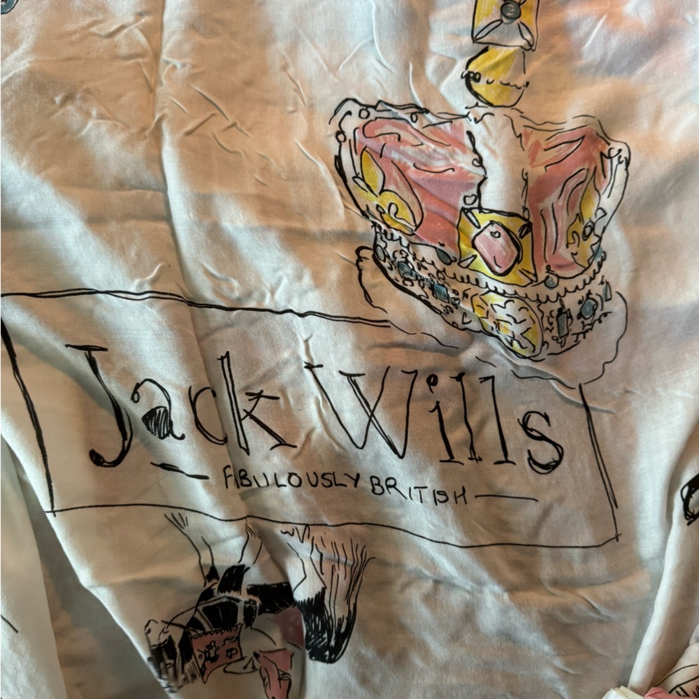 Jack Wills Belby London print extra large viscose scarf / shawl